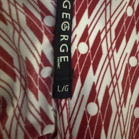 Red and White Wrap Blouse - Picture 3 of 3